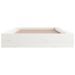 Cadre de lit Blanc 75x190 cm Petit simple Bois massif - Photo n°4