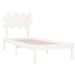 Lit Blanc 90x190 cm Simple Bois massif - Photo n°1