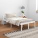 Lit Blanc Bois de pin massif 120x200 cm - Photo n°1