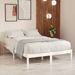 Cadre de lit blanc Bois de pin massif 140x190 cm Molipa - Photo n°3