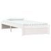 Cadre de lit Blanc Bois massif 90x190 cm Simple - Photo n°3