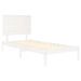 Cadre de lit Blanc Bois massif 90x190 cm Simple - Photo n°4