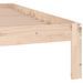 Cadre de lit Bois de pin massif 140x190 cm 6 - Photo n°5