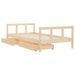 Cadre de lit d'enfants et tiroirs 90x190 cm bois de pin massif - Photo n°4