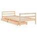 Cadre de lit d'enfants et tiroirs 90x190 cm bois de pin massif - Photo n°4