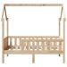 Cadre de lit d'enfants forme de maison 70x140cm bois pin massif - Photo n°4