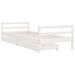 Cadre de lit d'enfants tiroirs blanc 90x190 cm bois pin massif - Photo n°3