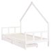 Cadre de lit d'enfants tiroirs blanc 90x190 cm bois pin massif - Photo n°3
