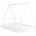 Cadre de lit d'enfants tiroirs blanc 90x190 cm bois pin massif - Photo n°4