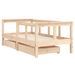 Cadre de lit enfant avec tiroirs 70x140 cm bois de pin massif - Photo n°3