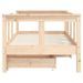 Cadre de lit enfant avec tiroirs 70x140 cm bois de pin massif - Photo n°5