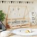 Cadre de lit enfant avec tiroirs 70x140 cm bois de pin massif - Photo n°2