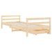 Cadre de lit enfant avec tiroirs 90x200 cm bois de pin massif - Photo n°7
