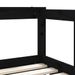 Cadre de lit enfant avec tiroirs noir 70x140 cm bois pin massif - Photo n°9