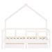 Cadre de lit enfant tiroirs blanc 70x140 cm bois de pin massif - Photo n°5