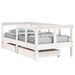 Cadre de lit enfant tiroirs blanc 70x140 cm bois de pin massif - Photo n°1