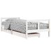 Cadre de lit enfant tiroirs blanc 80x200 cm bois de pin massif - Photo n°1