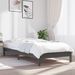 Cadre de lit Gris 75x190 cm Bois pin massif Petit simple - Photo n°1