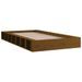 Cadre de lit Marron miel 75x190 cm Petit simple Bois massif - Photo n°3