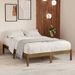 Cadre de lit Marron miel Bois de pin massif 160x200 cm - Photo n°1