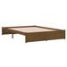 Cadre de lit Marron miel Bois massif 140x190 cm - Photo n°4