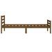 Cadre de lit Marron miel Bois massif 75x190 cm Petit simple - Photo n°6