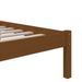 Cadre de lit Marron miel Bois massif 75x190 cm Petit simple - Photo n°7