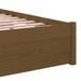 Cadre de lit Marron miel Bois massif 75x190 cm Petit simple - Photo n°7