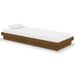 Cadre de lit Marron miel Bois massif 75x190 cm Petit simple - Photo n°2