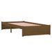 Cadre de lit Marron miel Bois massif 90x190 cm Simple - Photo n°4