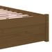 Cadre de lit Marron miel Bois massif 90x190 cm Simple - Photo n°7