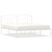 Cadre de lit métal avec tête de lit blanc 183x213 cm - Photo n°1