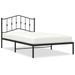 Cadre de lit métal avec tête de lit noir 107x203 cm - Photo n°1