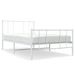 Cadre de lit métal avec tête de lit/pied de lit blanc 107x203cm - Photo n°1