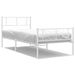 Cadre de lit métal avec tête de lit/pied de lit blanc 80x200 cm - Photo n°1