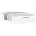 Cadre de lit ottoman avec matelas blanc 140x190 cm similicuir - Photo n°4