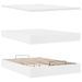 Cadre de lit ottoman avec matelas blanc 140x190 cm similicuir - Photo n°6