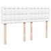 Cadre de lit ottoman avec matelas blanc 140x190 cm similicuir - Photo n°7