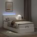 Cadre de lit ottoman avec matelas blanc pur 90x190cm similicuir - Photo n°1