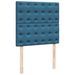 Cadre de lit ottoman avec matelas bleu foncé 100x200 cm velours - Photo n°11