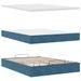 Cadre de lit ottoman avec matelas bleu foncé 120x190 cm velours - Photo n°6