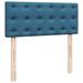 Cadre de lit ottoman avec matelas bleu foncé 120x190 cm velours - Photo n°7