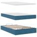 Cadre de lit ottoman avec matelas bleu foncé 120x190 cm velours - Photo n°7