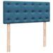 Cadre de lit ottoman avec matelas bleu foncé 120x190 cm velours - Photo n°8