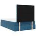 Cadre de lit ottoman avec matelas bleu foncé 120x190 cm velours - Photo n°7