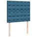 Cadre de lit ottoman avec matelas bleu foncé 120x190 cm velours - Photo n°10