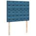 Cadre de lit ottoman avec matelas bleu foncé 120x190 cm velours - Photo n°11