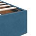 Cadre de lit ottoman avec matelas bleu foncé 140x190 cm velours - Photo n°9