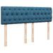 Cadre de lit ottoman avec matelas bleu foncé 140x190 cm velours - Photo n°7