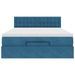 Cadre de lit ottoman avec matelas bleu foncé 140x190 cm velours - Photo n°5